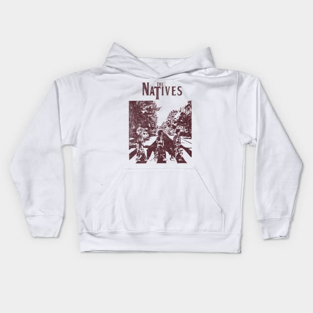 The Natives Abbey Road Design. Dark Print Kids Hoodie by Eyanosa